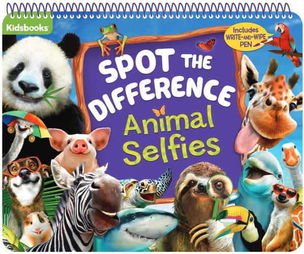 Animal Selfies Spot The Difference (Family Fun Spiral Wipe Off)